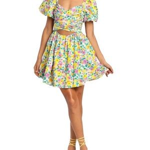 Lulu's White Dress with Colorful Accents